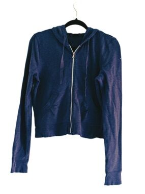 Express Dark Navy Hooded Jacket with Zipper